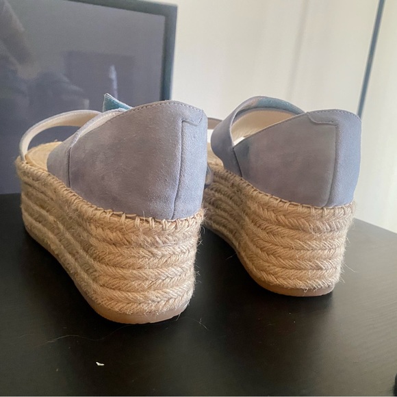 Jeffrey Campbell | Leather Strap Flatform Espadrilles in Baby Blue, size 10 - Picture 8 of 9